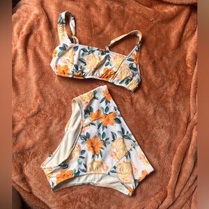 Shade & Shore Tropical Leaf Bikini Set